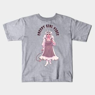 Creepy Girl Vibes Kids T-Shirt